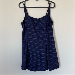 Classic sweetheart dot swim dress
